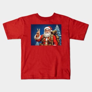 Peace time Santa Kids T-Shirt